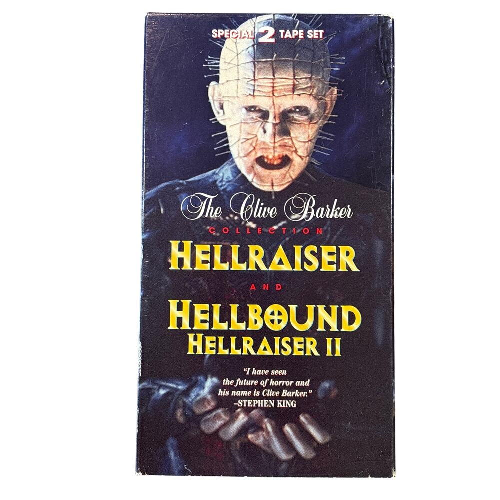 Vtg Hellraiser & Hellbound: Hellraiser 2 VHS Set The Clive Barker Collection